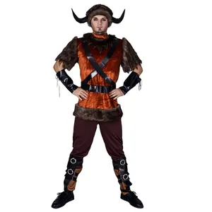 Disfraz de pirata vikingo para hombre, traje clásico de fiesta