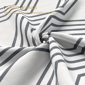 白色涤纶提花针织床垫面料，带几何图案，用于床垫套 - Product Image 2