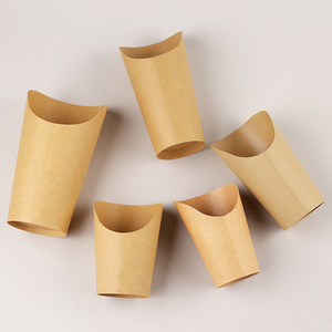 Coppette Ecologiche in Carta Kraft per Patatine Fritte, Contenitori Usa e Getta per Snack, Popcorn, Nuggets di Pollo, Resistenti all'Olio - Product Image 6