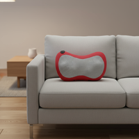 Health&Health 3D Yoğurma 4 Başlıklı Takılabilir Boyun Omuz Masaj Aleti Kas Gerginliğini Gidermek için Yeşim Uzak Kızılötesi Isı Terapisi