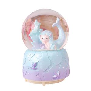 Bola de cristal de sirena del océano, caja de música de princesa con burbujas de ensueño para niñas, bola de agua, copo de nieve luminoso, regalo para estudiantes - Product Image 5