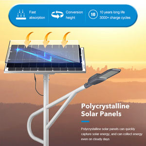 Diseño de disipación de calor rápido SMD5050 Proyecto de luz 240W 300W 500W 600W Farola LED solar separada - Product Image 5