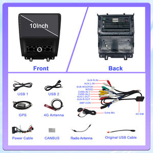 Autoradio Android 10 pouces pour Ford Mustang 2010-2014, accessoires de voiture, <span class=keywords><strong>GPS</strong></span>, CarPlay, écran multimédia, lecteur DSP, 4G LTE, WIFI - Product Image 6