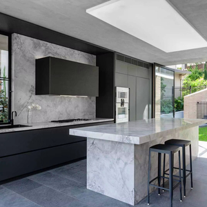 Cbmmmart nhà bếp tủ tường sơn mài tủ đá cẩm thạch đảo đồ nội thất nhà bếp cho biệt thự căn hộ khách sạn - Product Image 1