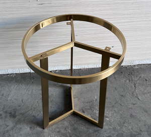 Table de chevet célèbre en acier inoxydable avec cadre en fer laiton satiné, table d'appoint de luxe pour chambre d'hôtel, <span class=keywords><strong>bureau</strong></span>, pieds de meubles en métal antique - Product Image 2