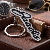 Porte-clés personnalisé en métal, alliage de zinc, émail, lettres découpées, porte-clés en métal personnalisé pour cadeau promotionnel d'entreprise