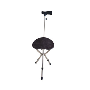 Stone Bridge <b>Folding</b> Three Legged Stainless Steel Walking Stick <b>Stool</b> Lightweight Portable Non Slip For Elderly Support - Product Image 2