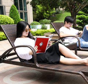 Muebles al aire libre canopy ronda respaldo sofá tapizado artículos de lujo de mimbre <span class=keywords><strong>tumbona</strong></span> - Product Image 5