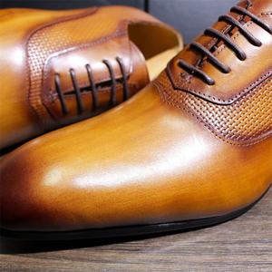 Zapatos Oxford de Cuero Genuino para Hombre de Negocios, Moda al por Mayor, Zapatos Casuales de Vestir para Hombre - Product Image 3