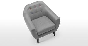 एकीकृत आर्मरेस्ट और टेप किए गए लकड़ी के पैर अनुकूलन योग्य असबाब टफ्टेड बैकरेस्ट सिंगल सोफा कुर्सी - Product Image 6