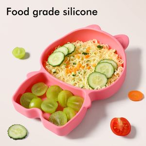 Ensemble de vaisselle pour bébé en silicone de qualité alimentaire sans BPA, assiette à ventouse, bol, bavoir, tasse pour tout-petits - Product Image 4