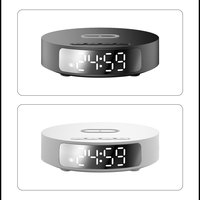 Smart 2 In 1 funzione sveglia caricabatterie Wireless per Hotel a casa Ultra-sottile da comodino sveglia Wireless a carica magnetica