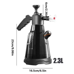 Spruzzatore Blaster in schiuma manuale nero capacità 2.3L 2 pezzi ugello professionale in schiuma portatile cannone <span class=keywords><strong>Auto</strong></span> dettagli per il lavaggio <span class=keywords><strong>Auto</strong></span> - Product Image 2
