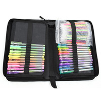 Stylo Gel en Plastique Scintillant Effet Graffiti Simple, Pointe Bille 0,8 mm, Haute Esthétique, pour Bureau et École, Bleu/Rouge, Vente en Gros