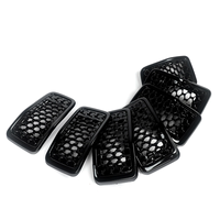Insert de calandre de capot avant noir brillant en nid d'abeille pour les modèles en plastique ABS durables de 2019 à 2022 Jeep Cherokee