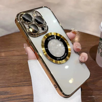 Nueva Funda Magnética con Carga para iPhone 16 Pro Max con Protector de Lente, Funda Antigolpes para iPhone 17 16 15 14 13 12 11 Pro Max