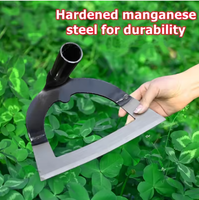 Râteau à désherber creux, outil de désherbage et de déchaumage du sol, outil manuel en acier pour désherber, outil de ferme, outil de jardin