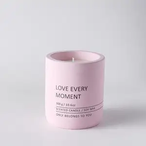 BESTSUN personalizzato Private Label all'ingrosso di lusso unico vaso di candela in cemento