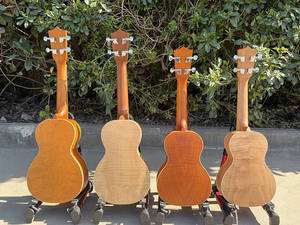 Ukulele Resonator Aiersi di Tutte le Dimensioni, 24 Pollici, con Fori a F, Corpo in Legno di Okoume, <span class=keywords><strong>Verniciatura</strong></span> Gialla, 4 Corde, Piccola <span class=keywords><strong>Chitarra</strong></span> Hawaiana - Product Image 2