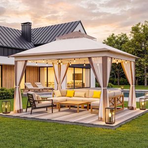 Gazebo Pop-up 12x12 con Zanzariera, Altezza Regolabile, Tenda da Esterno con Borsa per il Trasporto - Product Image 1