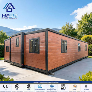 Maison préfabriquée extensible en conteneur 40 pieds/20 pieds, 3 chambres, 2 salles de bain, isolée, étanche, type bungalow, MOQ 1 ensemble échantillon - Product Image 1