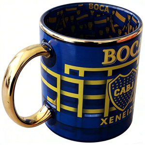 Tazza in Ceramica Blu e Oro Boca Juniors con Manico Dorato, Design Stadio <span class=keywords><strong>La</strong></span> <span class=keywords><strong>Bombonera</strong></span>, Personalizzabile, Regalo per Tifosi di Calcio - Product Image 3