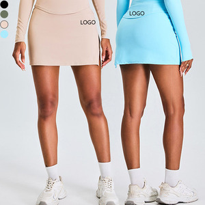 XW-TM0199 grosir desain baru pakaian olahraga Gym rok Golf Tenis Slim Fit ramping A-line pinggang tinggi lembut nyaman pakaian olahraga - Product Image 1