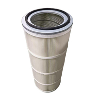Filtre à air plissé industriel OEM/ODM pour usine de ciment, purificateur de fumée, cartouche filtrante cylindrique en polyester pour la poussière