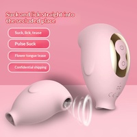 Mini vibromasseur pour stimulation par succion et léchage de la langue, pour la masturbation - Jouet sexuel féminin pour adultes