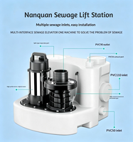 Station de relevage des eaux usées à double pompe 4800 GPH en acier inoxydable SUS304, unité intelligente de levage des eaux usées pour le drainage de la cuisine et de la buanderie