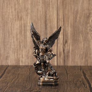 13CM di bronzo classico uccisore di demoni <span class=keywords><strong>San</strong></span> mugnaio statua di angelo ornamento resina arte e artigianato stampi in resina - Product Image 2
