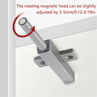 Loquet magnétique moderne réglable pour armoire, ouverture par pression, amortisseur silencieux en ABS, quincaillerie DIY pour tiroir de salle de bain