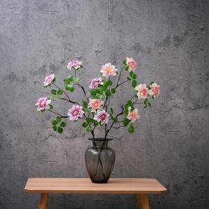 Branche de fleur d'<span class=keywords><strong>hibiscus</strong></span> en soie de haute qualité, blanc rose, fausse rose, malva, tige florale pour la maison, mariage, bricolage, arrangement de centre de table - Product Image 1