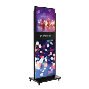 55 Inch Floor Screen Wifi Touch Screen Kiosk Sinage Display Digital Signage Lcd Advertising Light Box