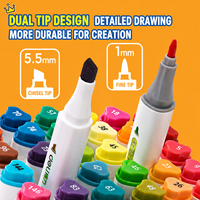 Marqueurs lavables pour enfants, marqueurs à double pointe à base d'eau, stylos de coloriage pour le dessin, la coloration, fournitures artistiques scolaires