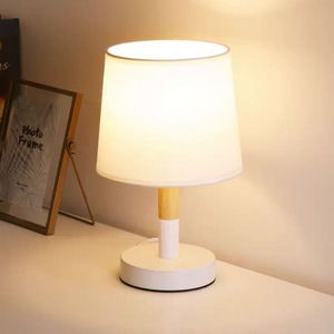 Lámpara de Mesa de Estilo Nórdico/Japonés Minimalista para Dormitorio, Cálida y Acogedora, Enchufable, con Intensidad Regulable, 2700K, Luz Blanca Cálida Suave, Pequeña, para el Hogar - Product Image 2