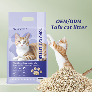 Lettiera per gatti Tofu eco-friendly di alta qualità lettiera per gatti lavabile naturale con forte aggrottamento