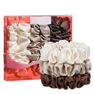 Élastiques à cheveux en soie personnalisés 100% soie de mûrier 3,5 cm 22 mm pour femmes - Product Image 1