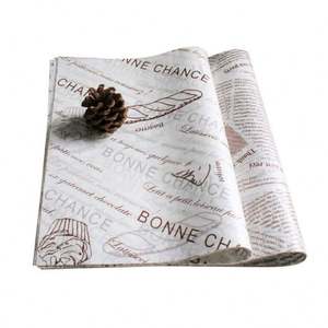 Papier d'emballage pour hamburgers, papier ciré de qualité alimentaire, personnalisé avec logo et taille, résistant à la graisse, pour la viande de charcuterie - Product Image 2