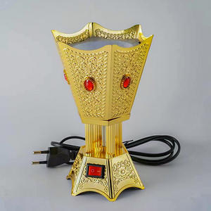 Bruciatore elettrico di lusso all'ingrosso del bakhoor dell'incenso del metallo dell'<span class=keywords><strong>oro</strong></span> della scheggia arabica - Product Image 2