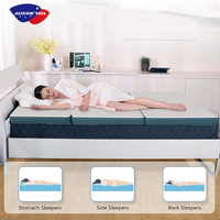 Faltbare Neue Schaumstoffmatratze Massage Orthopädisch mit Bambuskohle Wasserdichtem Stoff Queen Size Memory-Schaum-Matratzenauflage