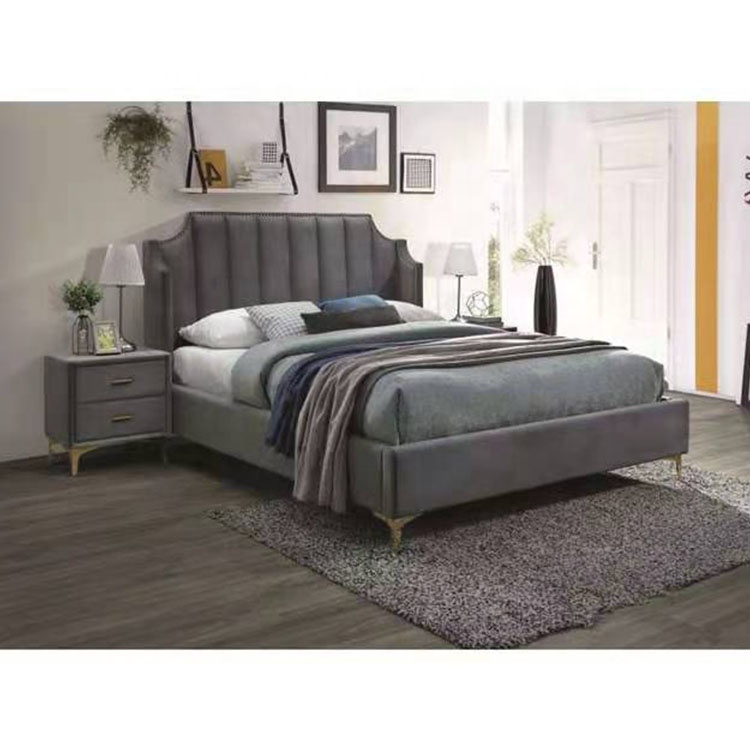 Скандинавская мебель, простая двуспальная кровать для молодых девушек, роскошная тканевая кровать для спальни