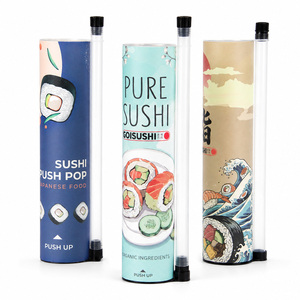 Contenedor de Papel Biodegradable Popular con Tapa Abatible para Almacenamiento de <span class=keywords><strong>Sushi</strong></span> y Comida para Llevar con Borde para Transportar - Product Image 2