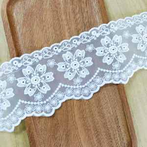 Renda de Tule de Nylon Macia e Elegante de 7,5CM ~ 8,0CM para Têxteis Domésticos - Product Image 6