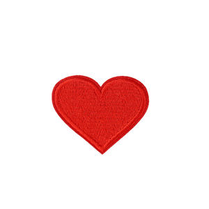 卸売価格 激安 4サイズ 刺繍 アイロン接着 白 黒 赤 ハート 無地 ワッペン 衣類用 - Product Image 5