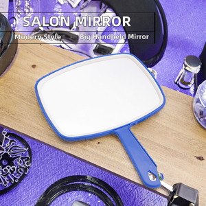 Custom Logo for Hairdresser Paddle Salon Home <strong>Extra</strong> <strong>Large</strong> Modern Design Handheld Cosmetic <strong>Mirror</strong> Travel Use Pocket <strong>Mirror</strong> - Product Image 2