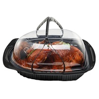 Conteneur jetable portable pour poulet rôti, en plastique de qualité alimentaire, plateau pour poulet grillé