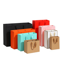 Sacs en papier kraft personnalisés avec poignées, sacs de shopping en carton blanc, emballages cadeaux, vente en gros et au détail