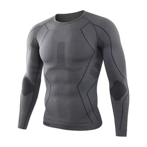 Ensemble de survêtement thermique sans couture en mélange de coton DF ESDY 2 pour hommes, idéal pour l'entraînement sportif en extérieur et le fitness – Sous-vêtements tricotés sculptants - Product Image 4