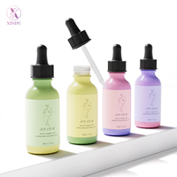 Botol Kecil 15Ml Hijau Biru Jernih Amber Bulat Botol Kaca Penetes untuk Botol Minyak Esensial